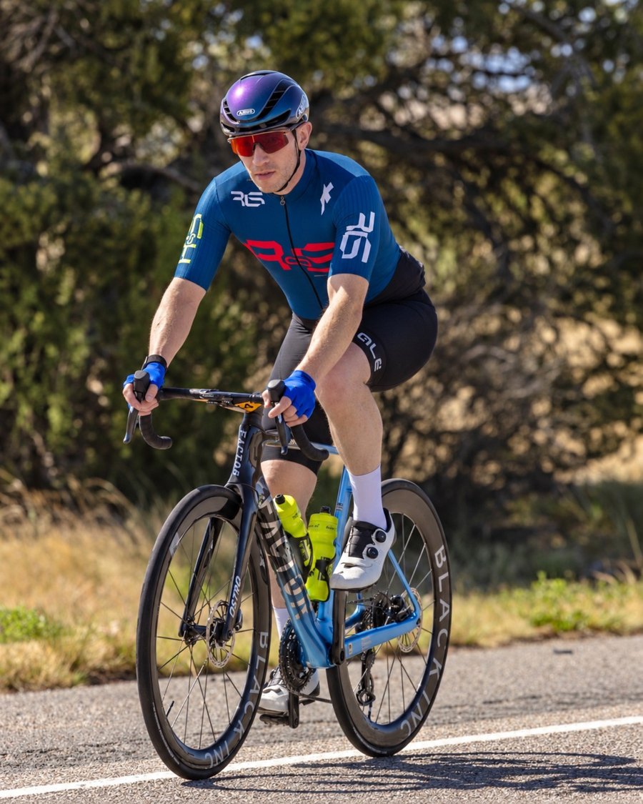 Jon Secrett riding solo on a sunny road at Ride Santa Barbara 100